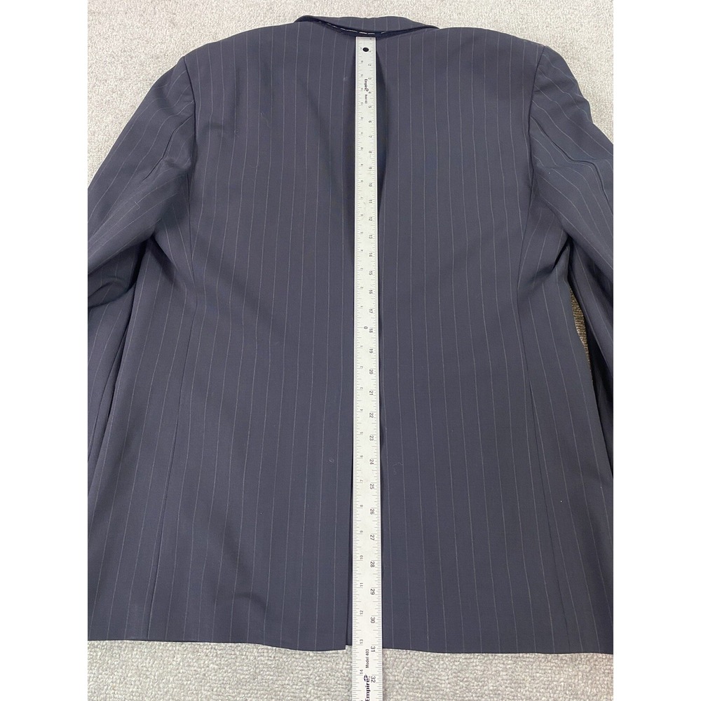 Brooks Brothers Suit Jacket 41 R Navy Wool Striped 346 Stretch Luxury Designer - Picture 6 of 16